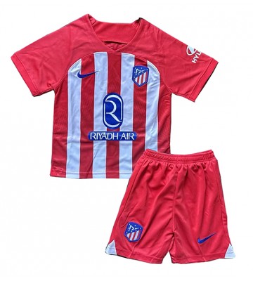 Atletico Madrid Koszulka Podstawowych Dziecięca 2023-24 Krótki Rękaw (+ Krótkie spodenki)